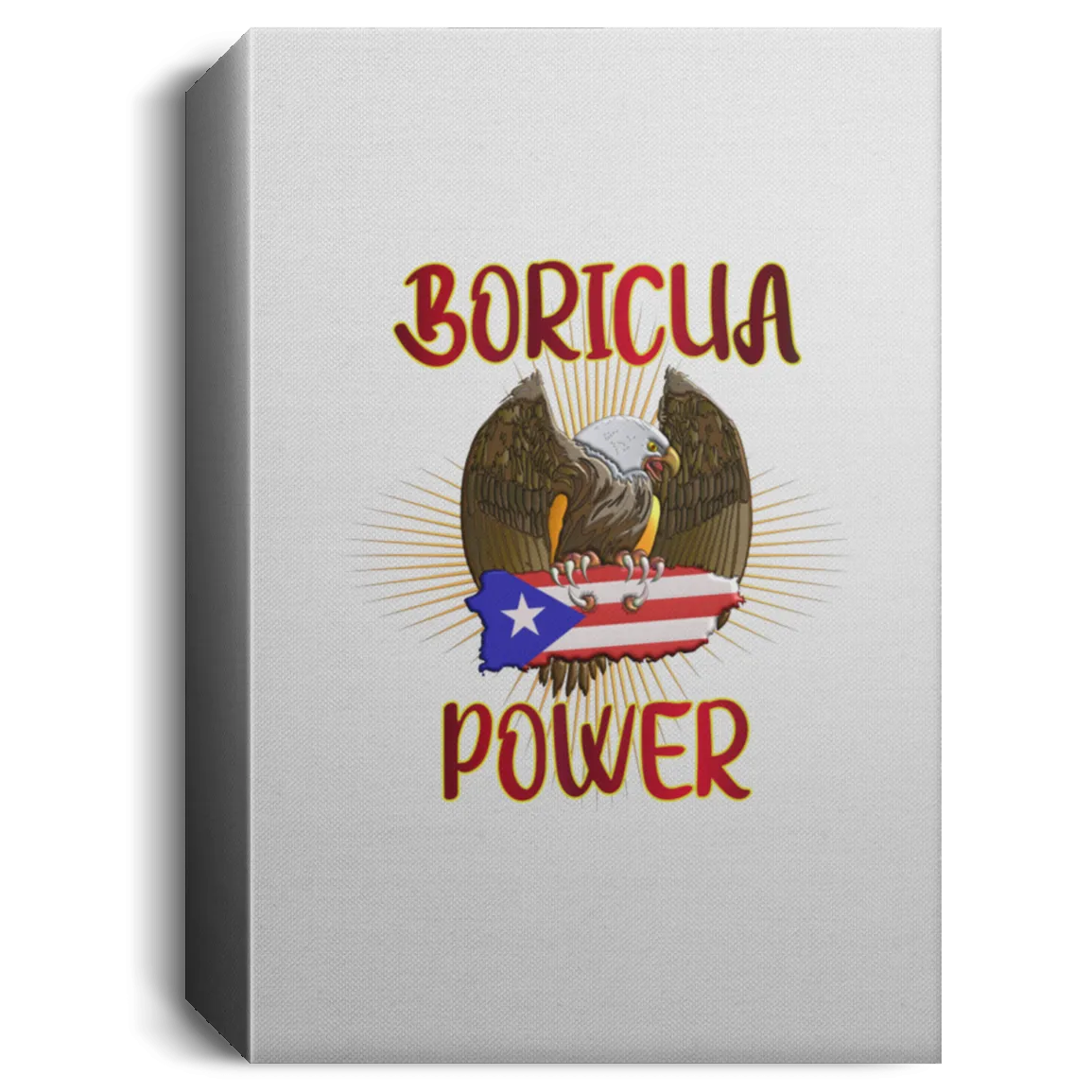 Boricua Power Deluxe Portrait Canvas 1.5in Frame