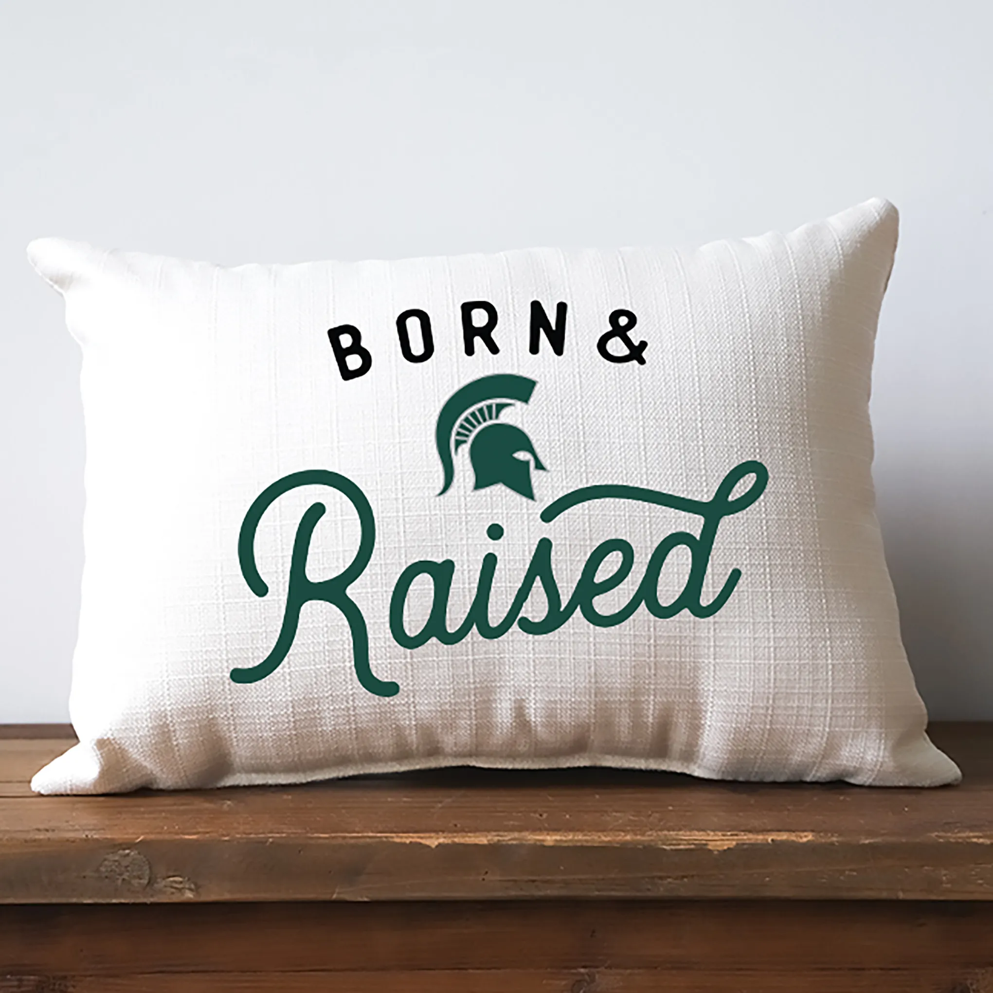 Born and Raised Spartan Decorative Pillow