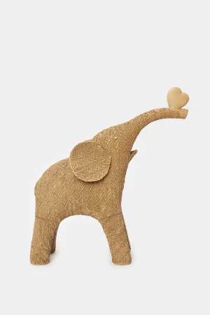 Brown Decorative Playful Elephant Status