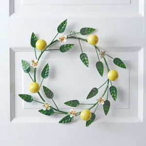 Charming Little Lemon Metal Wreath