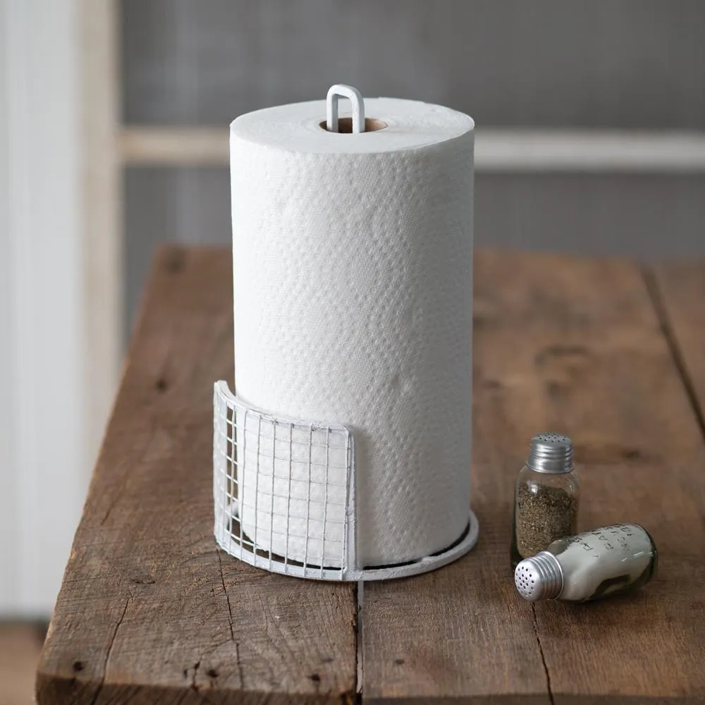 Charming White Paper Towel Holder for Your Farmhouse Kitchen