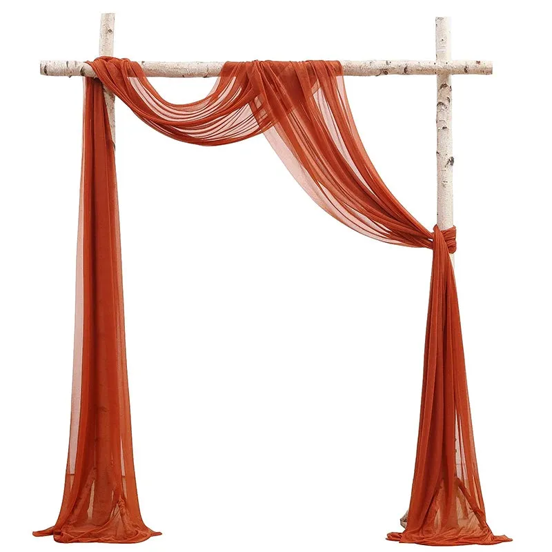 Chiffon Fabric Drapes - 6/10 Meters for Wedding Arch, Ceremony, and Reception Decorations