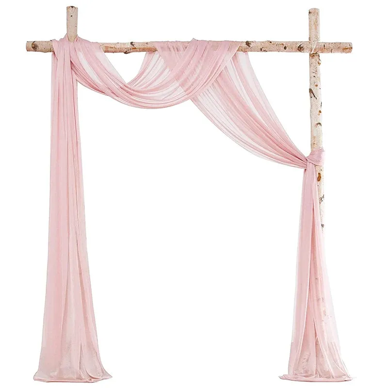 Chiffon Fabric Drapes - 6/10 Meters for Wedding Arch, Ceremony, and Reception Decorations