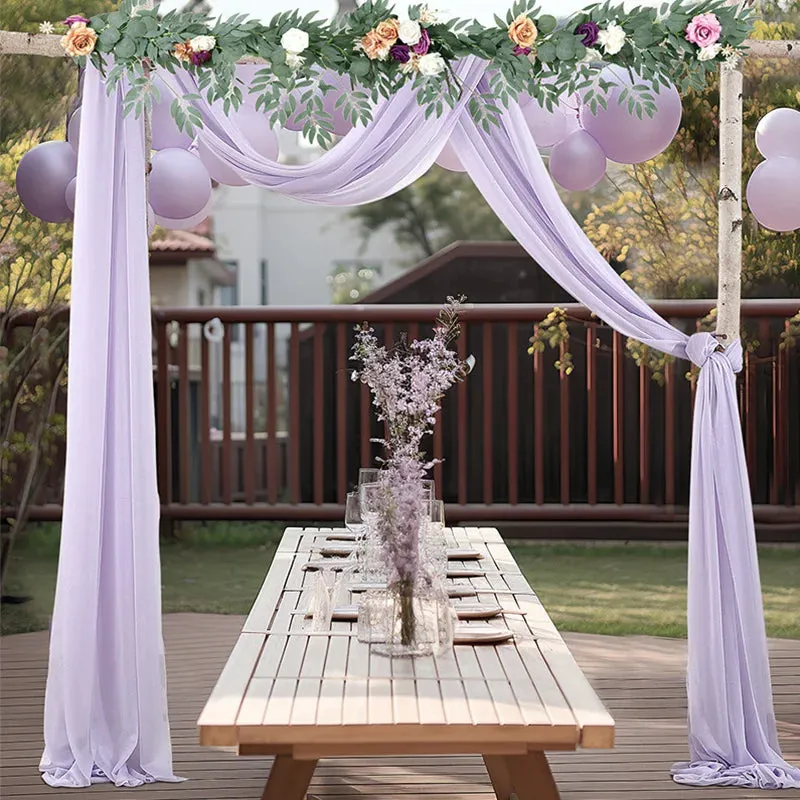 Chiffon Fabric Drapes - 6/10 Meters for Wedding Arch, Ceremony, and Reception Decorations