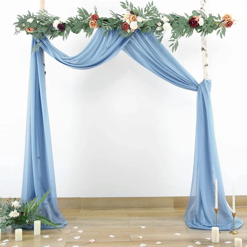 Chiffon Fabric Drapes - 6/10 Meters for Wedding Arch, Ceremony, and Reception Decorations