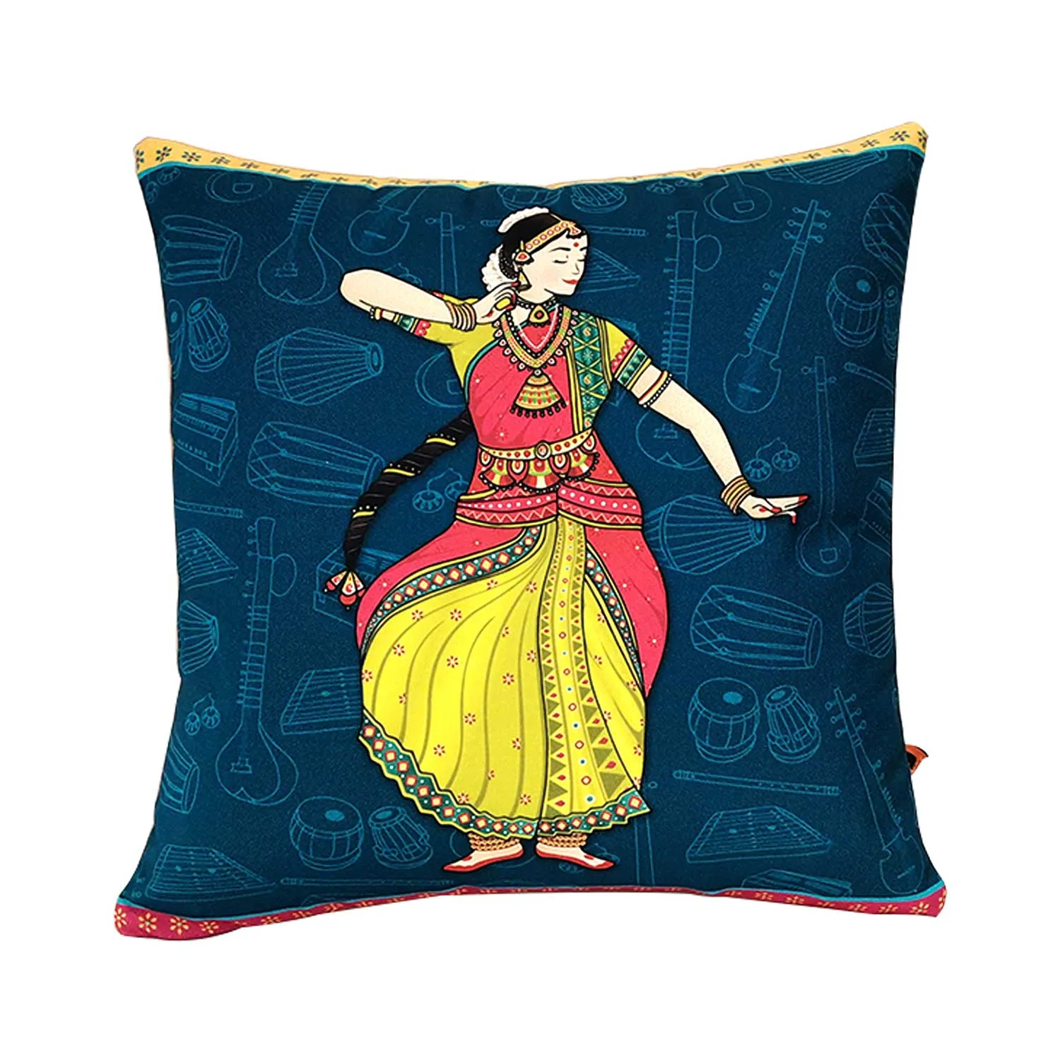 Classical Dancers Canvas Cushion Covers - 16 in x 16 in - Set of 2