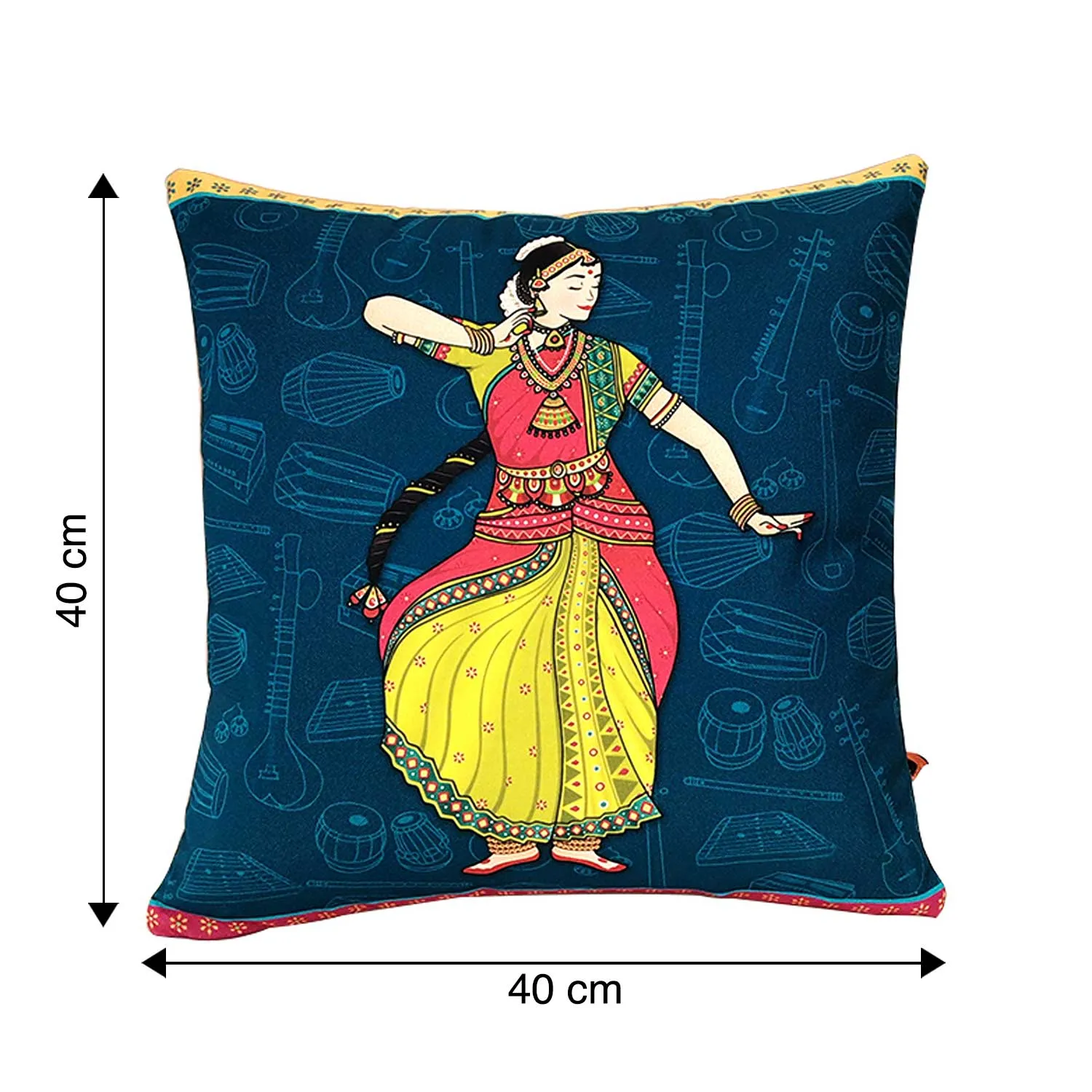 Classical Dancers Canvas Cushion Covers - 16 in x 16 in - Set of 2