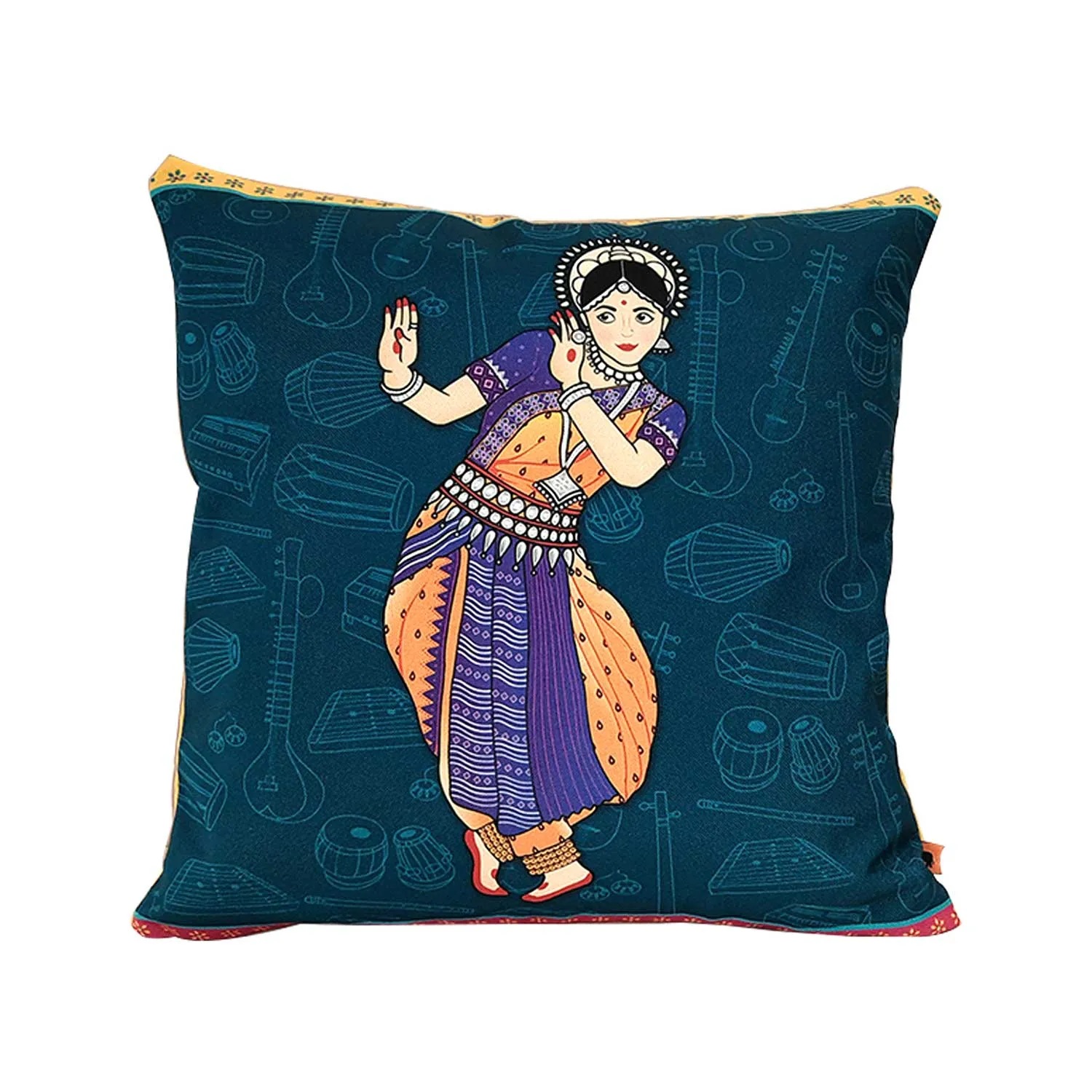 Classical Dancers Canvas Cushion Covers - 16 in x 16 in - Set of 2