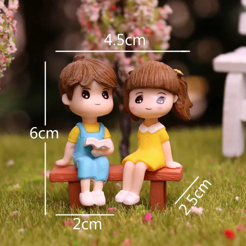 Creative DIY Handmade Chinese Valentine's Day Scene Small Doll Garage Kit Model Doll Cake Decorative Ornaments