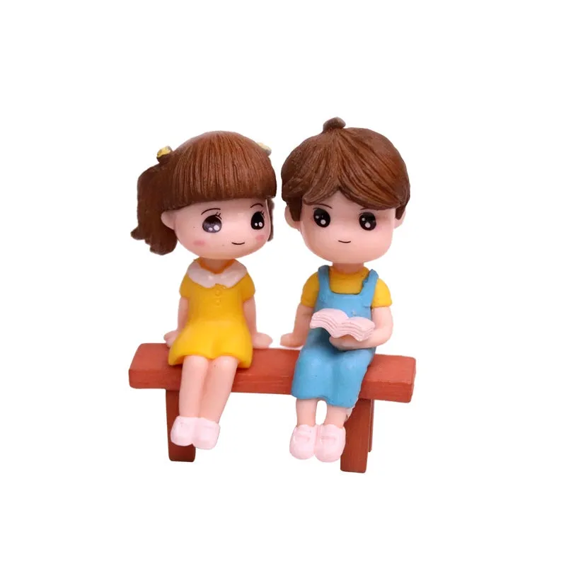 Creative DIY Handmade Chinese Valentine's Day Scene Small Doll Garage Kit Model Doll Cake Decorative Ornaments