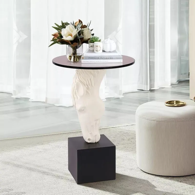 Creative Horse Head Statue Side Table