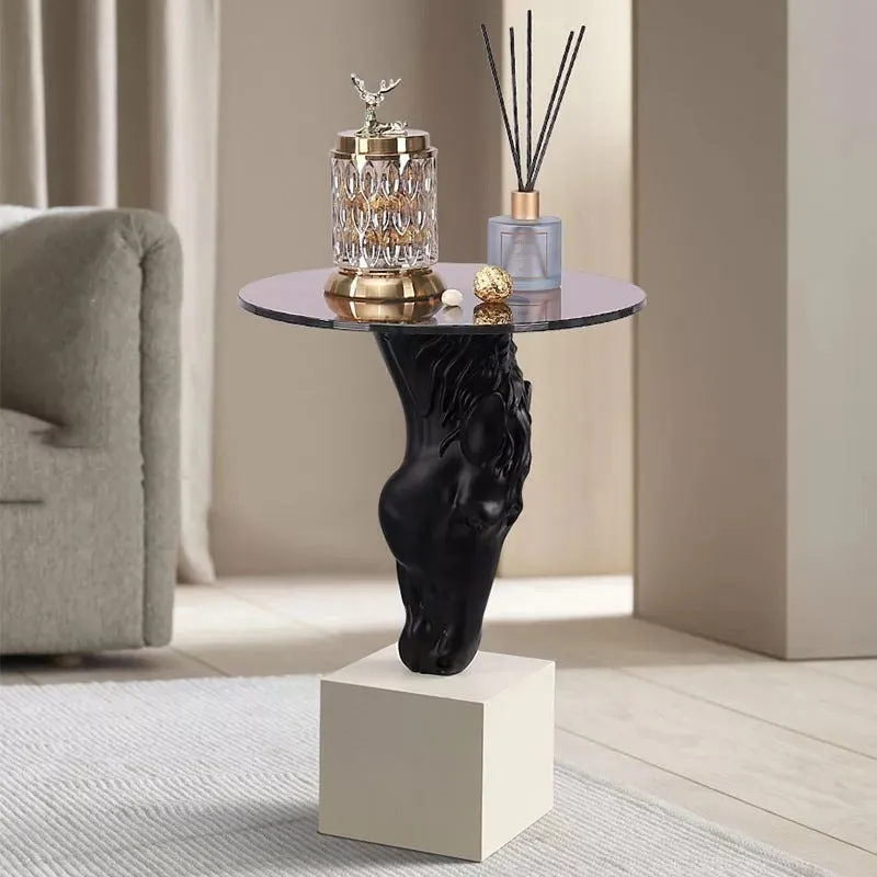 Creative Horse Head Statue Side Table