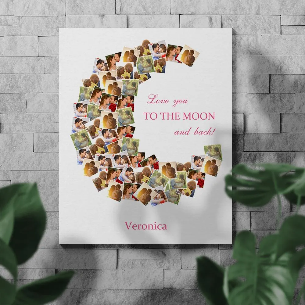 Custom Canvas Prints Love You To The Moon And Back Wall Art Decor