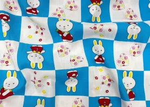 Cute Bunny & Stars - Novelty Printed Viscose