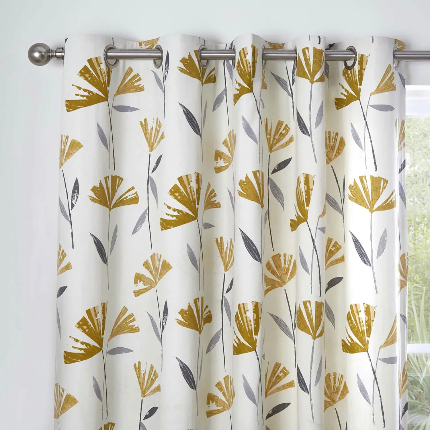 Dacey Eyelet Curtains - Ochre