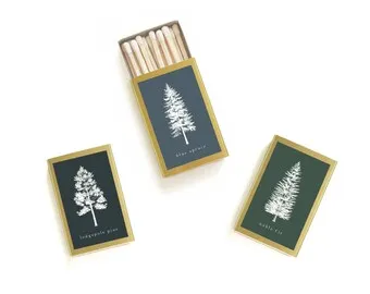 Decorative Botanical Match Box - Sage