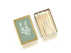 Decorative Botanical Match Box - Sage