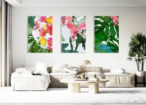 Drawn Flowers Set of 3 Prints Modern Wall Art Modern Artwork