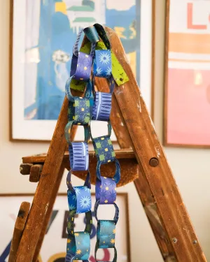 East End Press Paper Chain Kit - Blue & Yellow