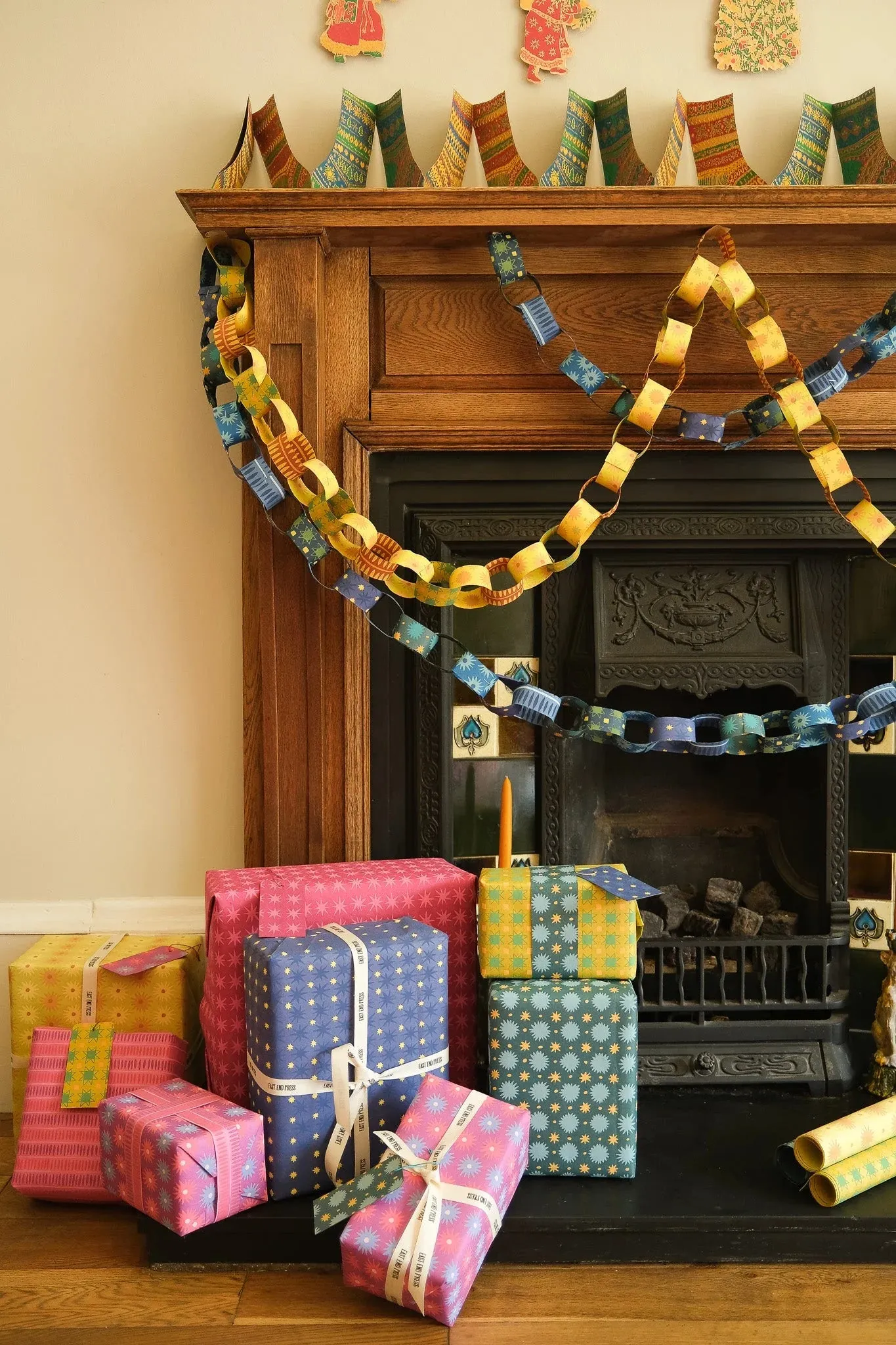 East End Press Paper Chain Kit - Blue & Yellow