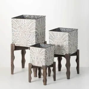 Flourish Square Planter Set/3