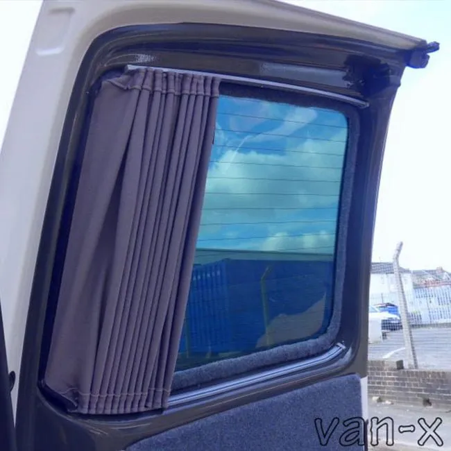 For Ford Transit MK7 Camper Van 1 x Barndoor Window Blackout Curtains and Rails Van-X