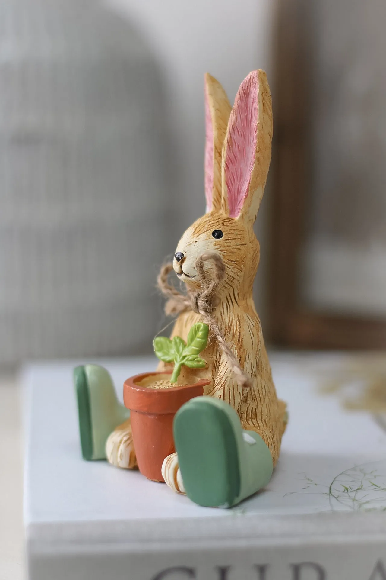 Gardening Rabbit Ornament