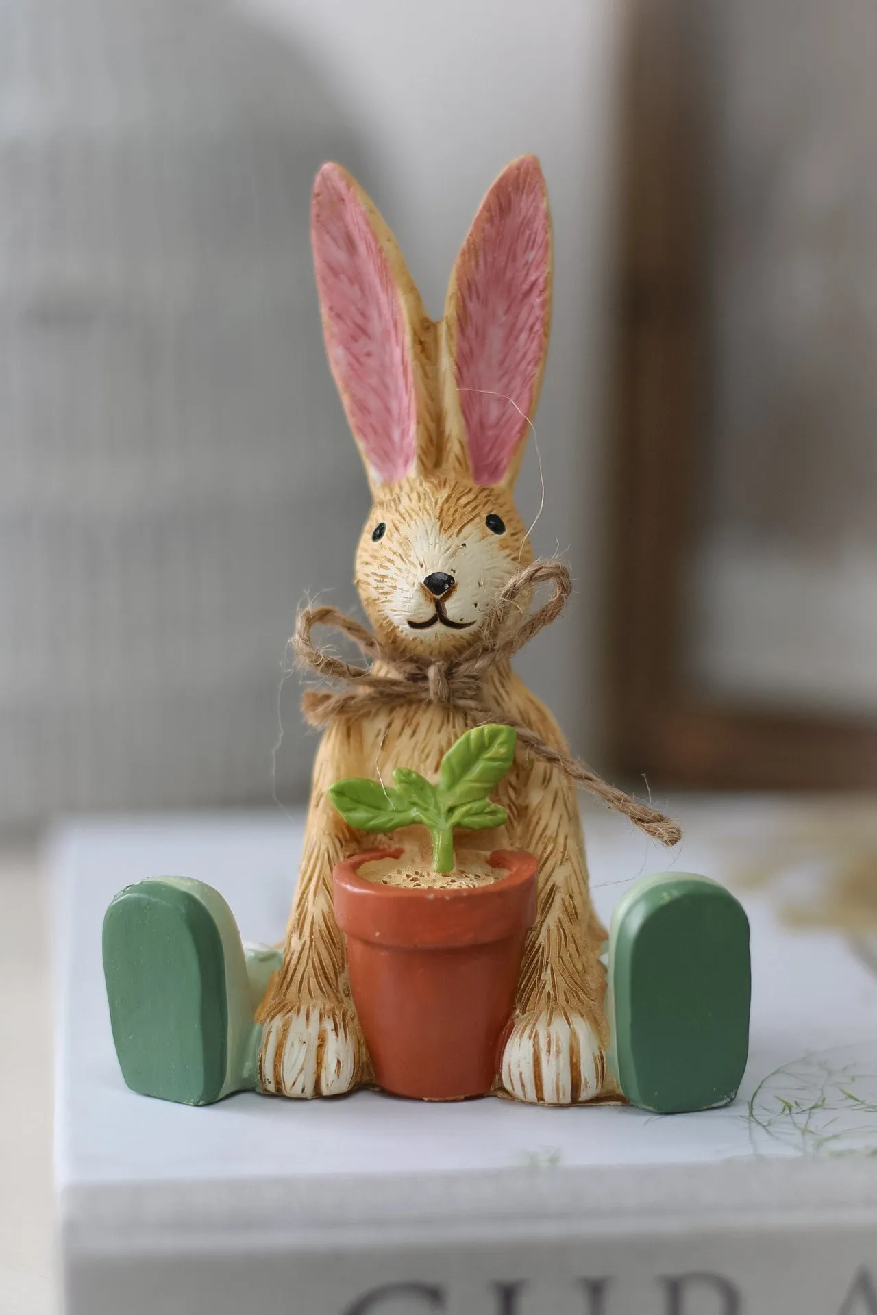 Gardening Rabbit Ornament