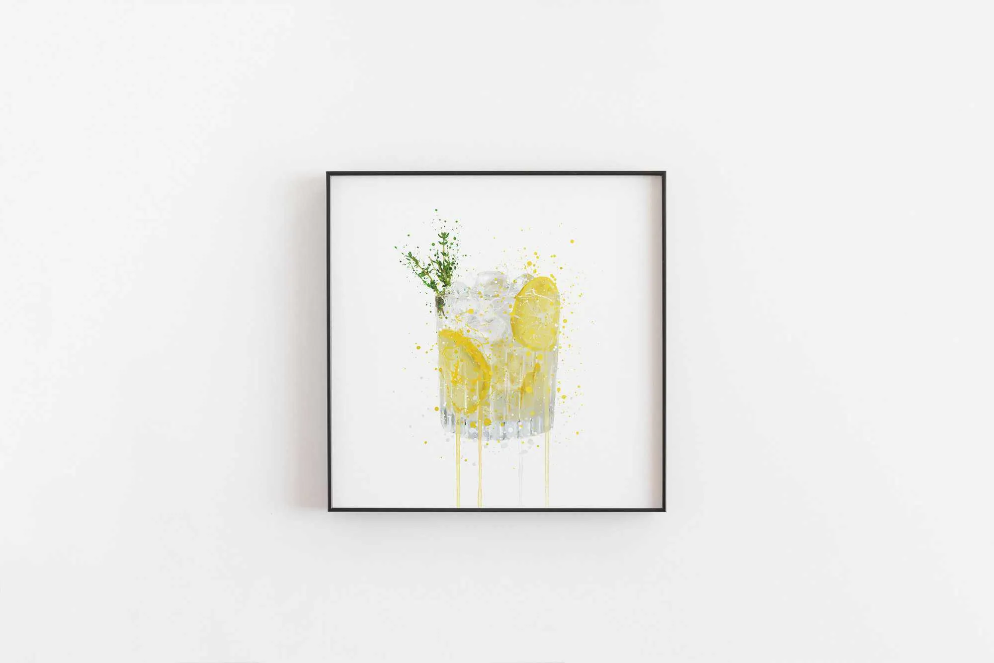 Gin and Tonic 'Lemon & Thyme' Wall Art Print