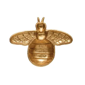 Golden Cast Iron Bee Catchall