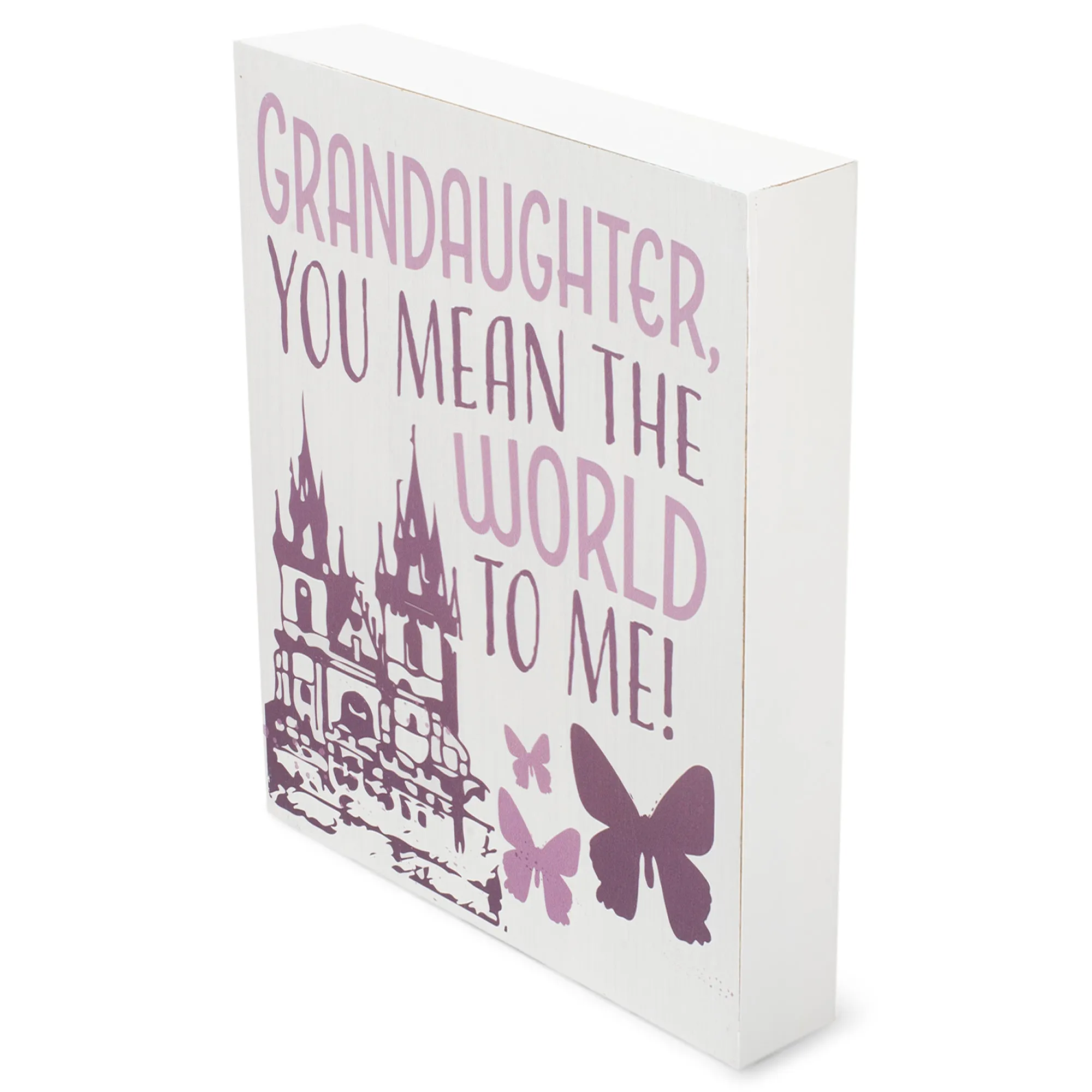 Granddaughter Mean The World To Me Plum 8 x 10 Wood Framed Wall and Tabletop Sign