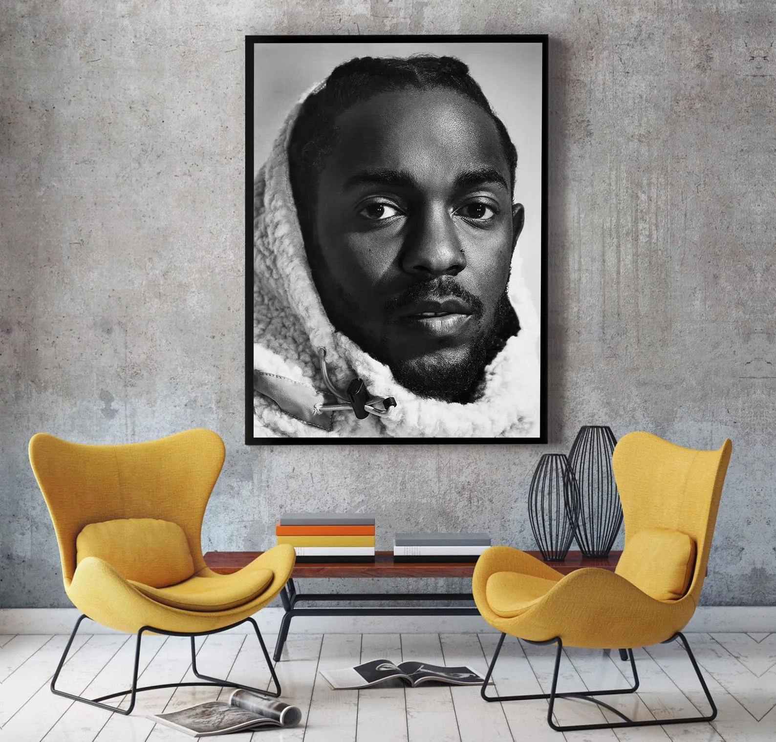 Kendrick Lamar Poster, Hip Hop Poster, Damn Home Decor, Music Poster, Rap Wall Art, Custom Poster, Canvas Poster, Rolled Canvas, Wall Art