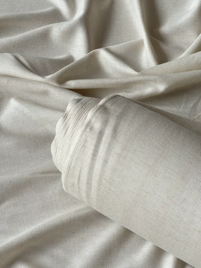 L-4 Light Soft Linen   Cotton  Blend Fabric