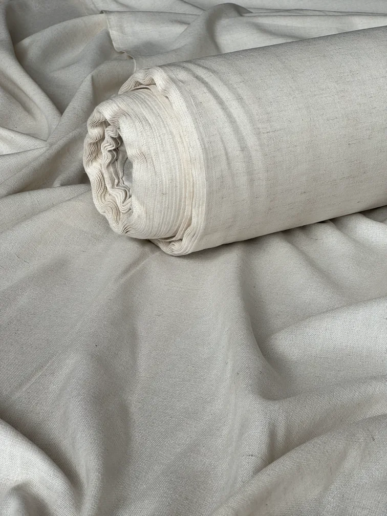 L-4 Light Soft Linen   Cotton  Blend Fabric