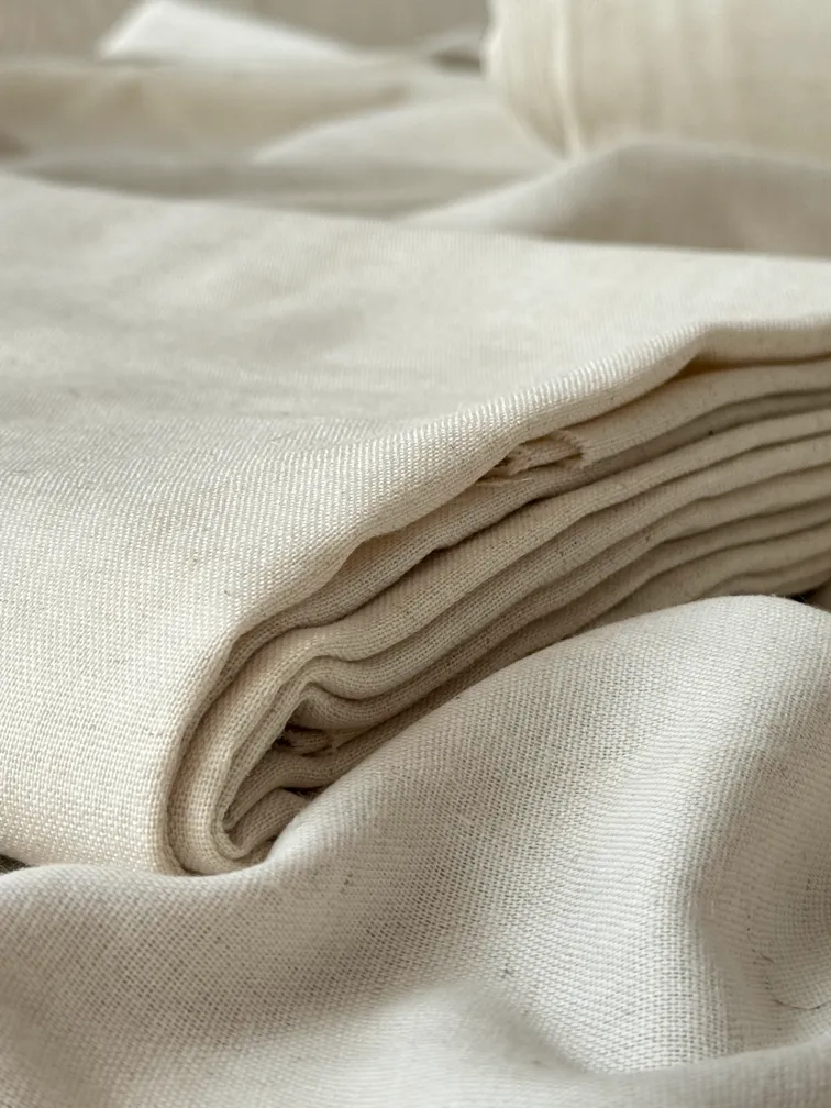 L-4 Light Soft Linen   Cotton  Blend Fabric