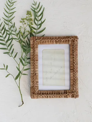 Lena & Will Wedding Registry - Hand Woven Rattan Picture Frame