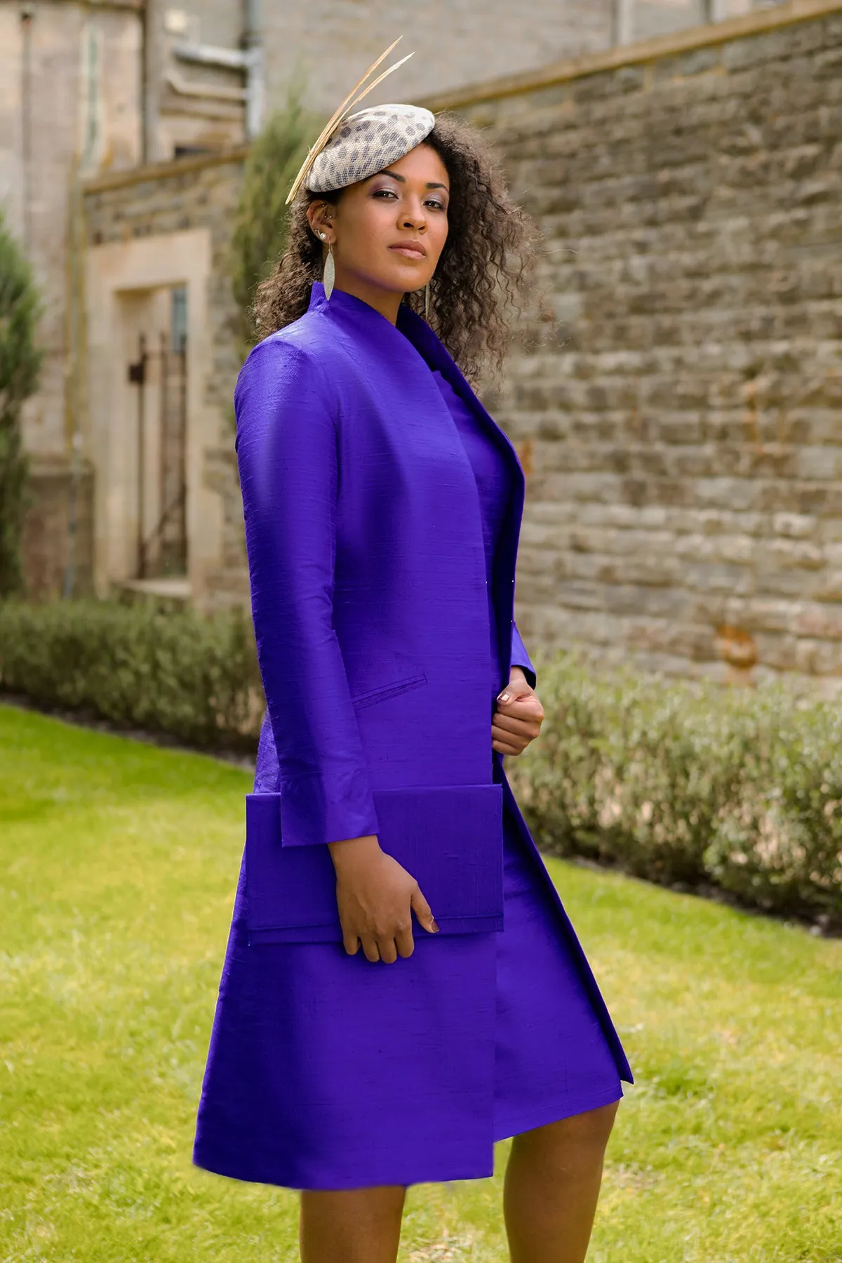 Lyra Coat in Deep Violet