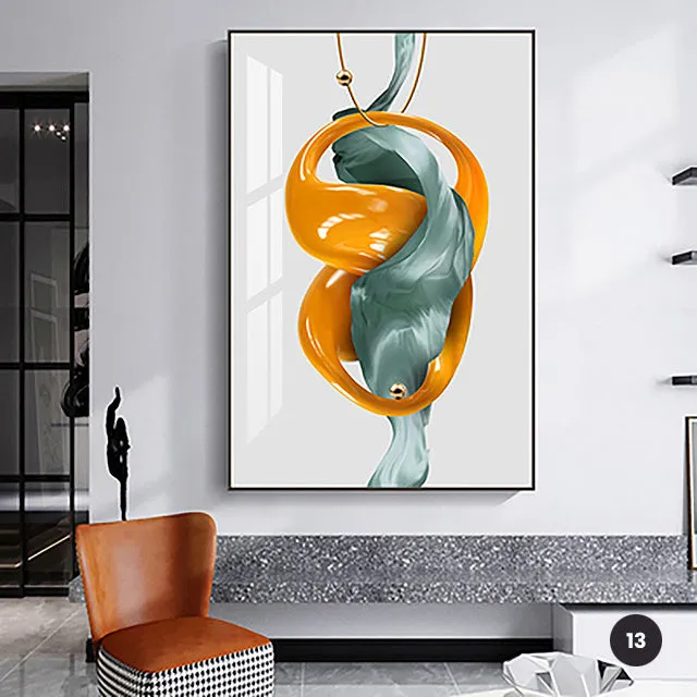 Modern Aesthetics Flowing Abstract Wall Art Fine Art Canvas Prints Surreal Pictures For Luxury Loft Living Room Dining Room Home Office Decor