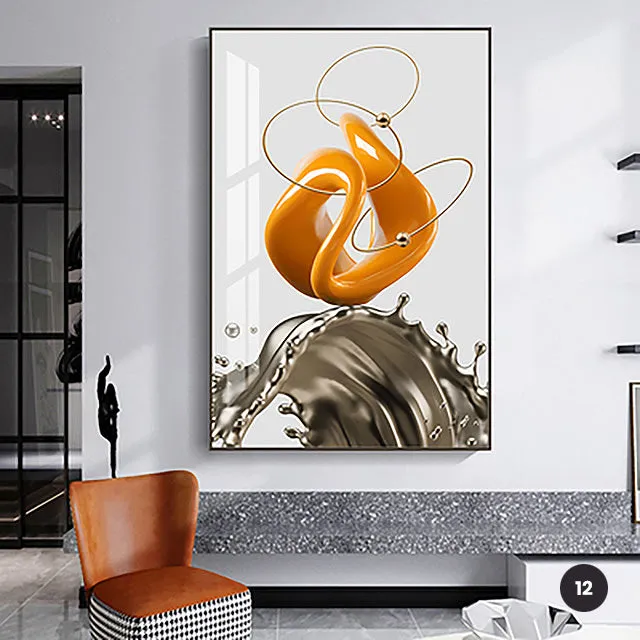 Modern Aesthetics Flowing Abstract Wall Art Fine Art Canvas Prints Surreal Pictures For Luxury Loft Living Room Dining Room Home Office Decor