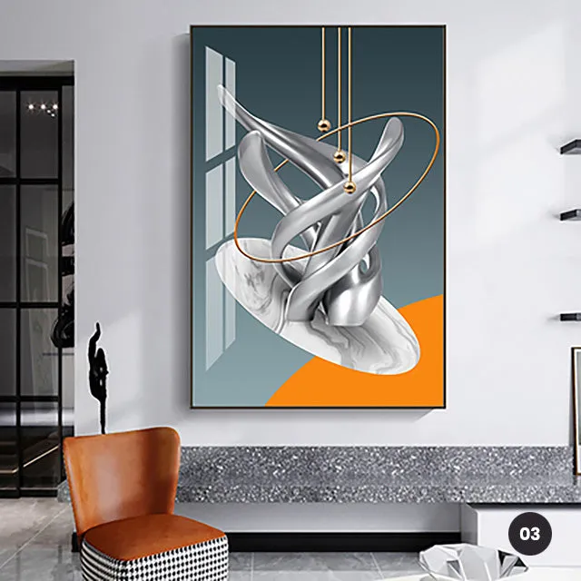 Modern Aesthetics Flowing Abstract Wall Art Fine Art Canvas Prints Surreal Pictures For Luxury Loft Living Room Dining Room Home Office Decor