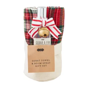 mudpie christmas towel spray set