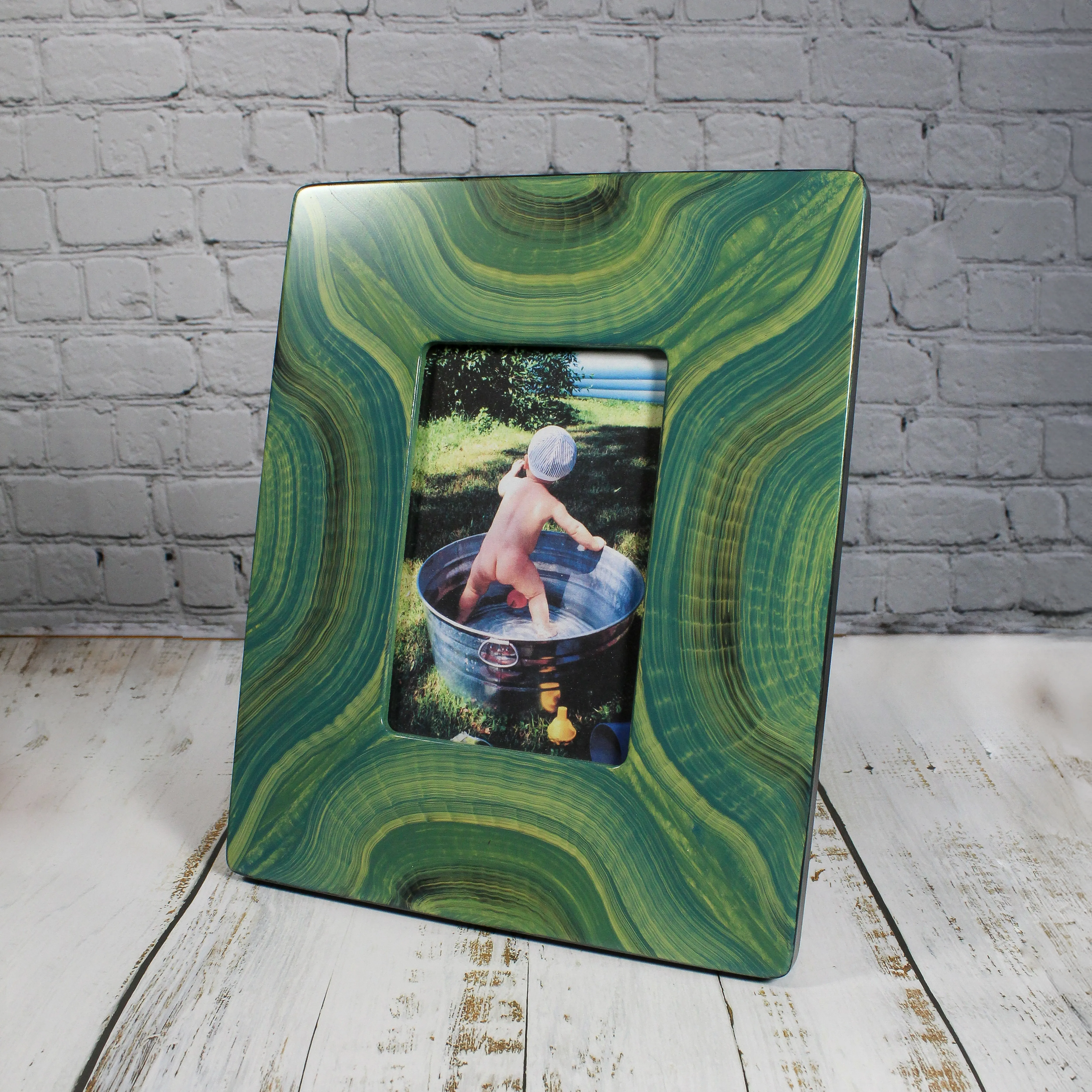 NEW! 4 x 6 River Arc Frame in Blue Green Ocher by Grant-Noren Frames