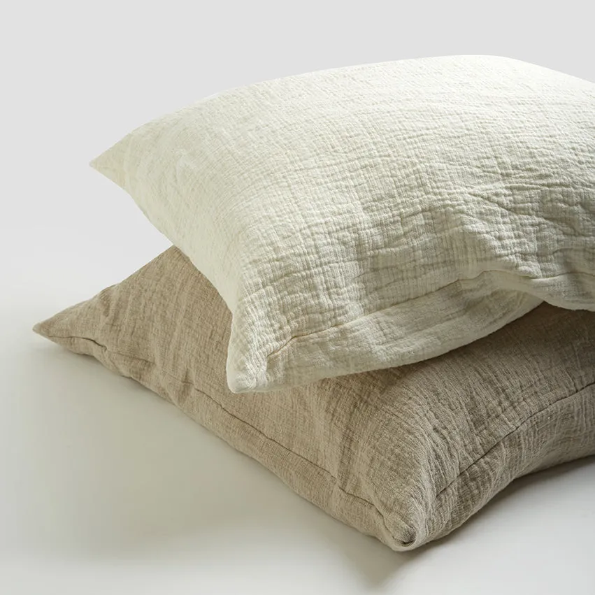 Oatmeal Crinkle Cushion Cover