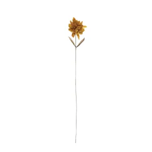 Paper Flower Pick, Mustard Color - 36-1/4"H 