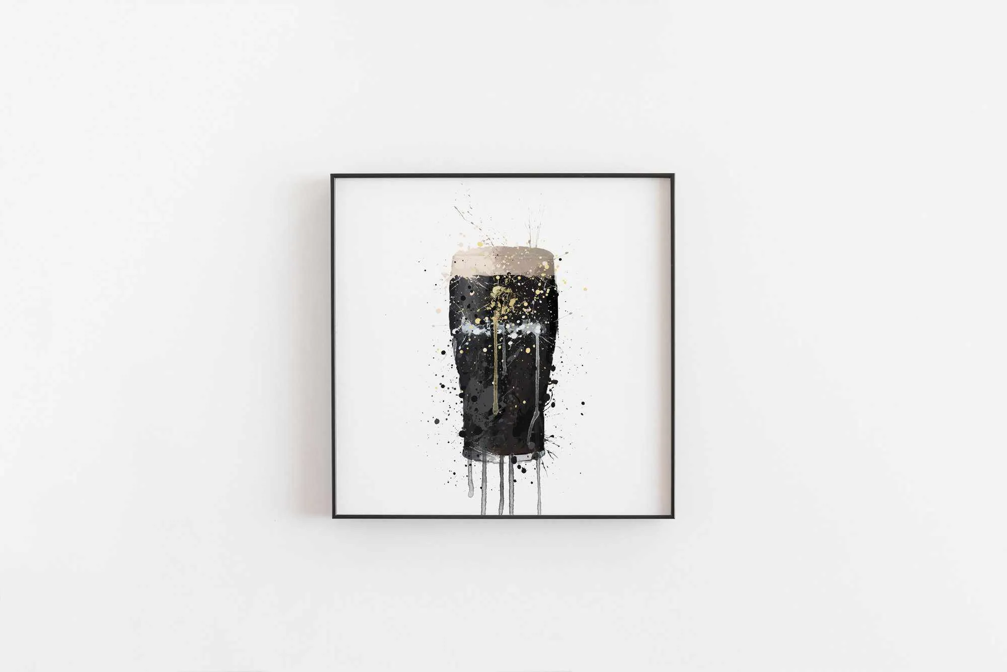 Pint Glass Wall Art Print 'Stout Pout'