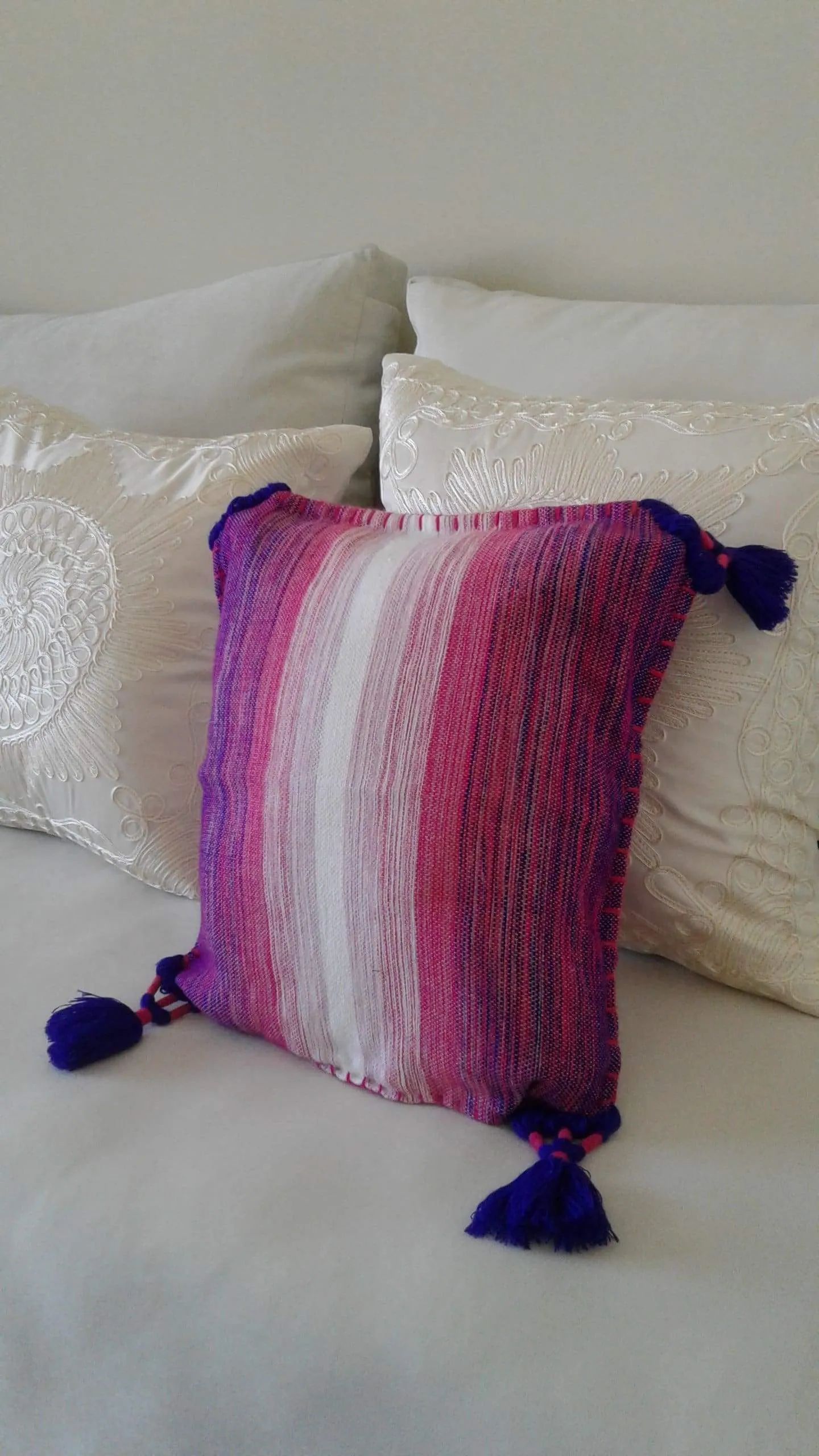 PomPom Cushion Cover from Chefchaouen - Maria