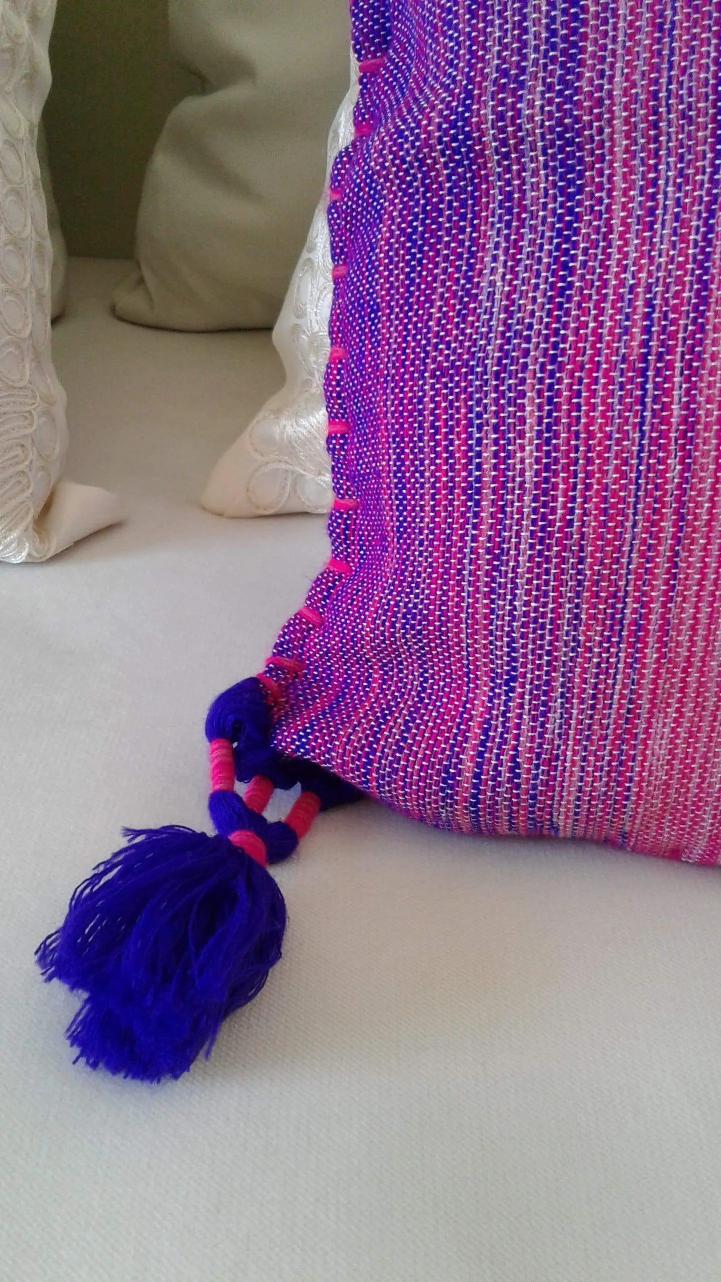 PomPom Cushion Cover from Chefchaouen - Maria