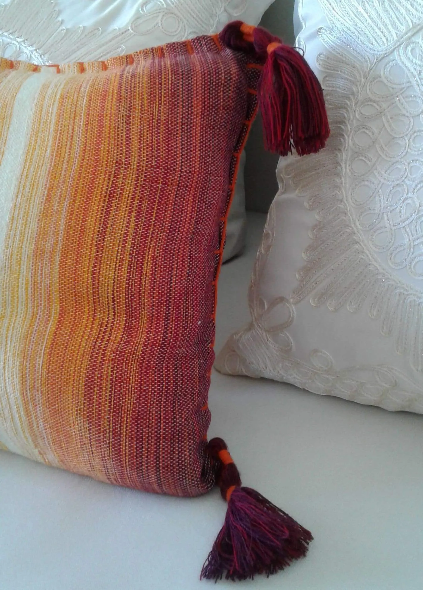 PomPom Cushion Cover from Chefchaouen - Sunrise