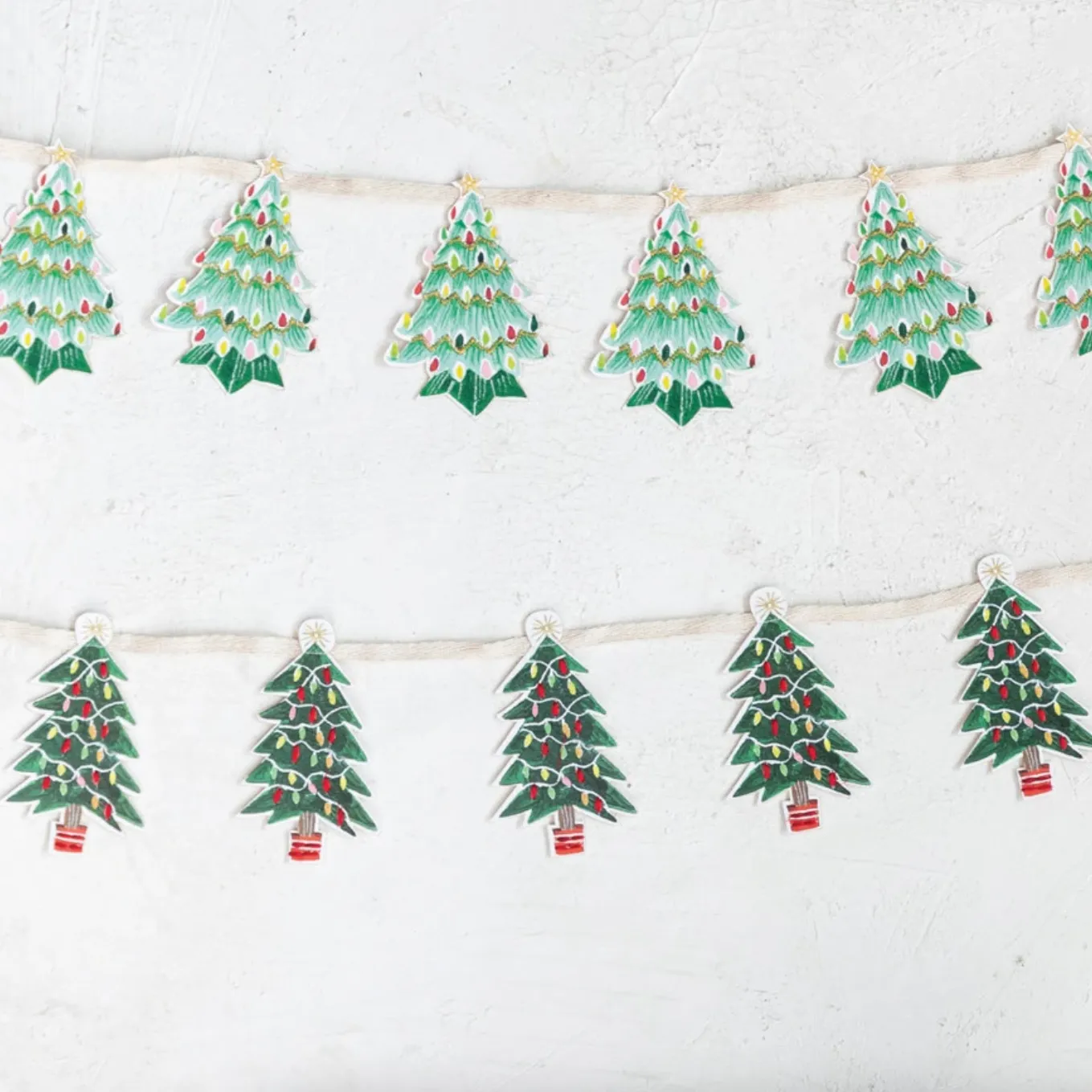 Recycled Paper Tree Garland