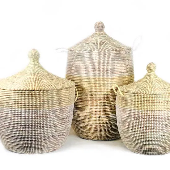 Senegalese Hamper  Natural and White medium